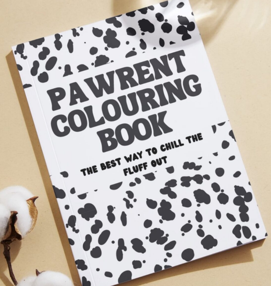 Colouring book for dog owners