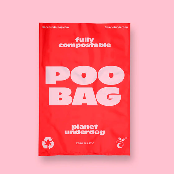 COMPOSTABLE DOG POOP BAGS - RED