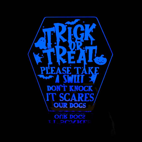 TRICK OR TREAT SIGN